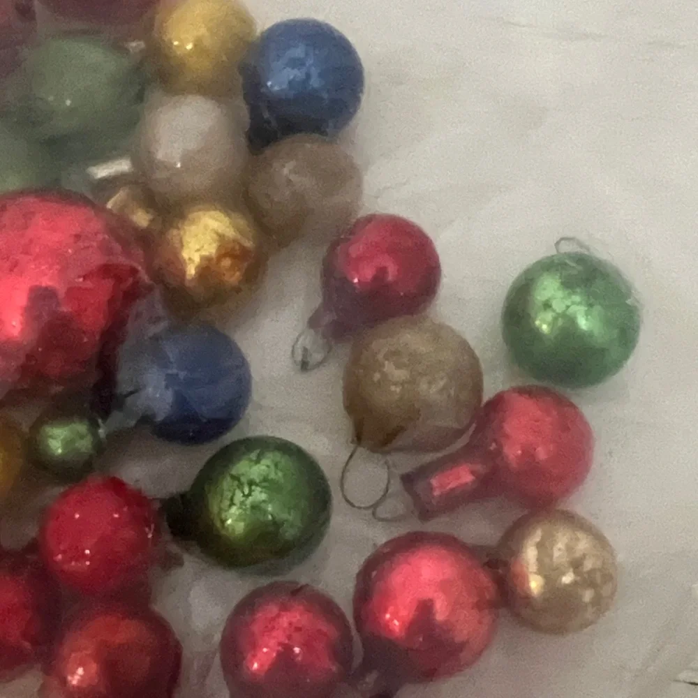Lot Japan Mini feather tree Glass Ornaments